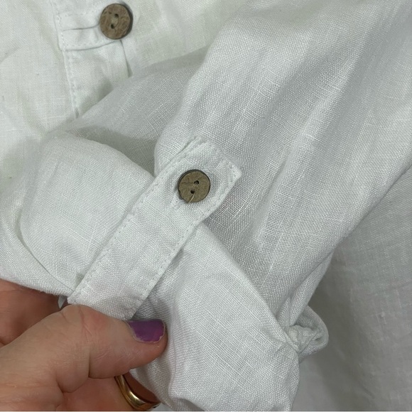 Sigred Olsen women’s Large white Linen tunic summer beach Resortwear - Picture 2 of 12